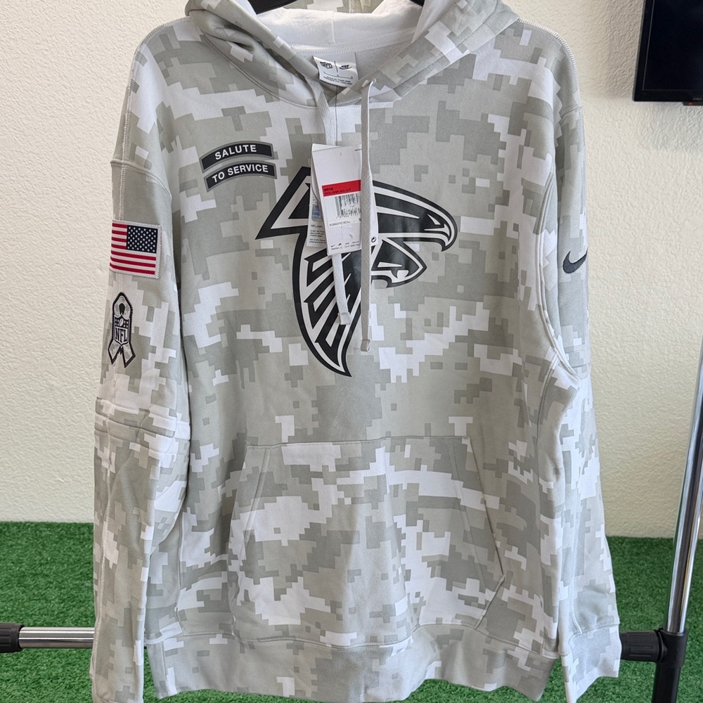 Nike White & Gray Atlanta Falcons Salute to Service Hoodie